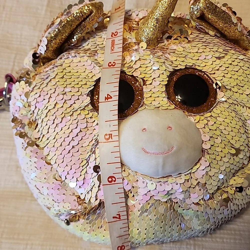 Ty Fashion The Unicorn Sequin Wristlet Girls Purse Fashion Flippy Gold - Picture 8 of 8